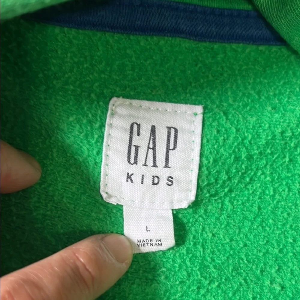 GAP Kids Green Zip-Up Hoodie Large